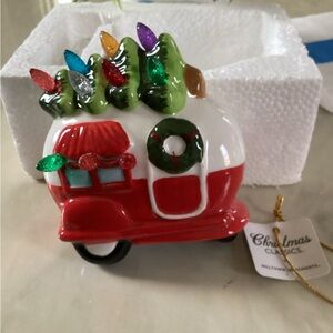 Christmas Camper nightlight, red and white